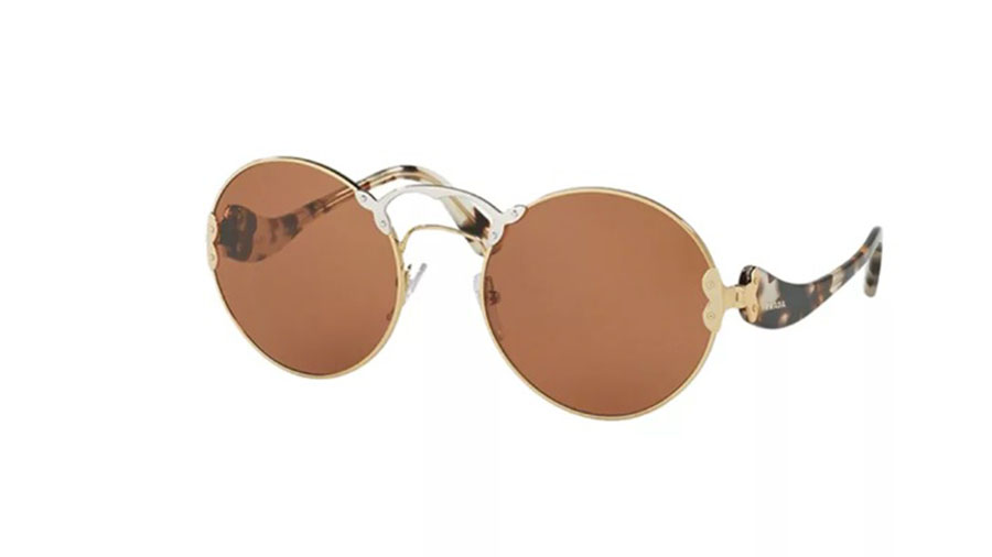 Prada Women's Round Frame Sunglasses PA-55TS-ZVN6N0-57