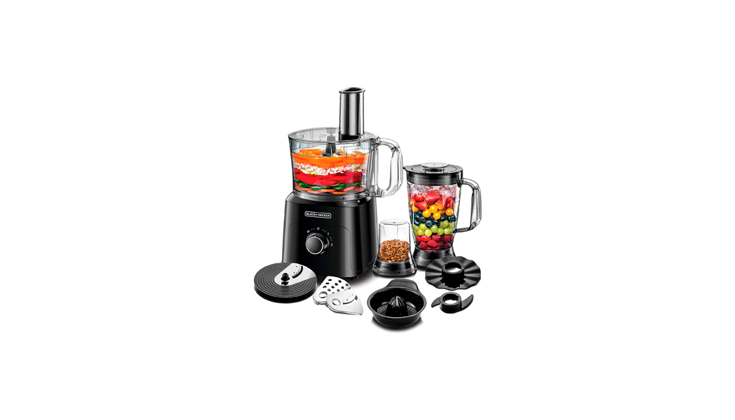 Black+Decker 750W 5-in-1 34 Function Food Processor, Black - FX775-B5, 2 Years Warranty