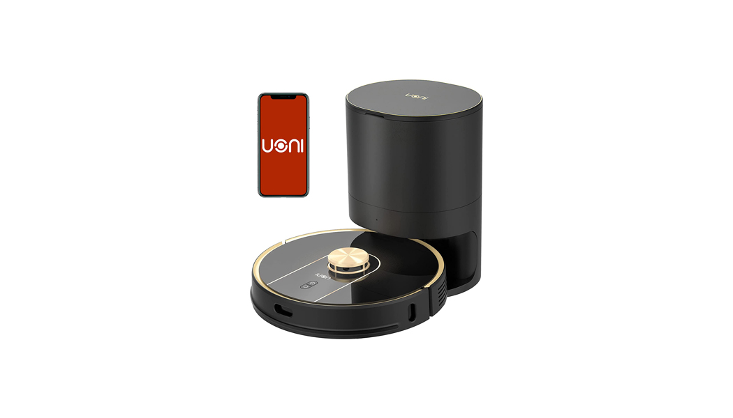 Uoni V980Plus Robot Vacuum Cleaner with Self-Emptying Dustbin - Lidar Navigation Robotic Vacuums Multi-Floor Mapping 2700Pa Strong Suction with No-Go Zones 190 Mins Runtime for Pet Hair