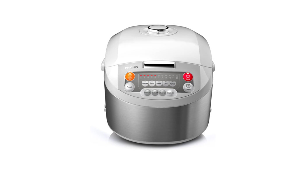Philips Stainless steel RiceCooker 1.8L 980W HD3038/56