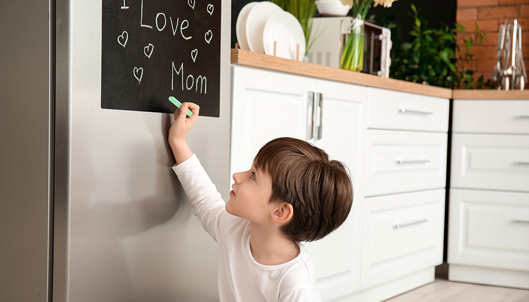 Paint a side of your refrigerator with chalkboard paint