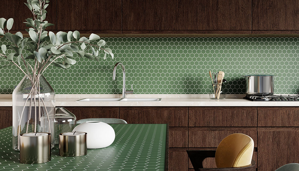 Use a colourful backsplash