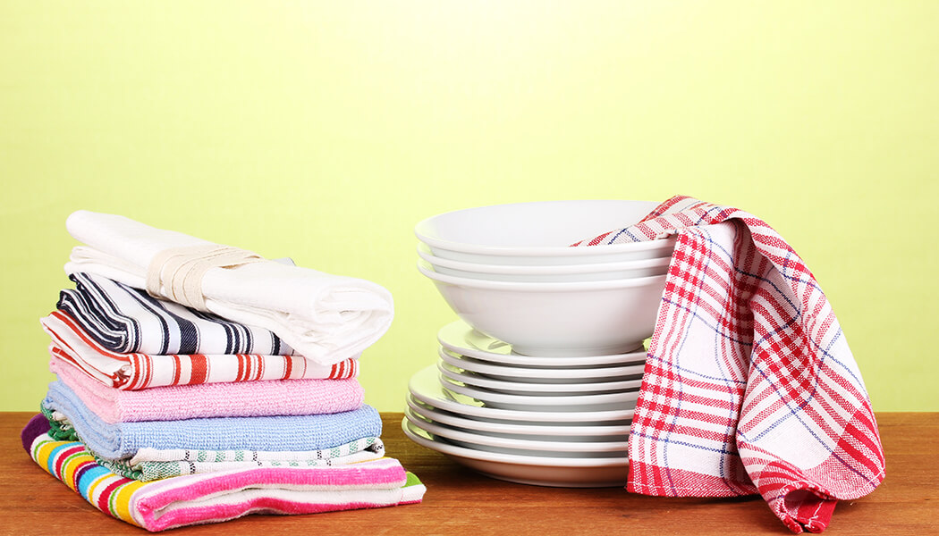 Give your dish towels a bright boost