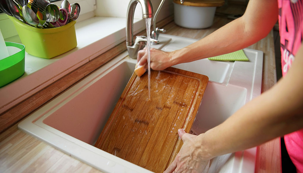 Always hand wash your cutting board