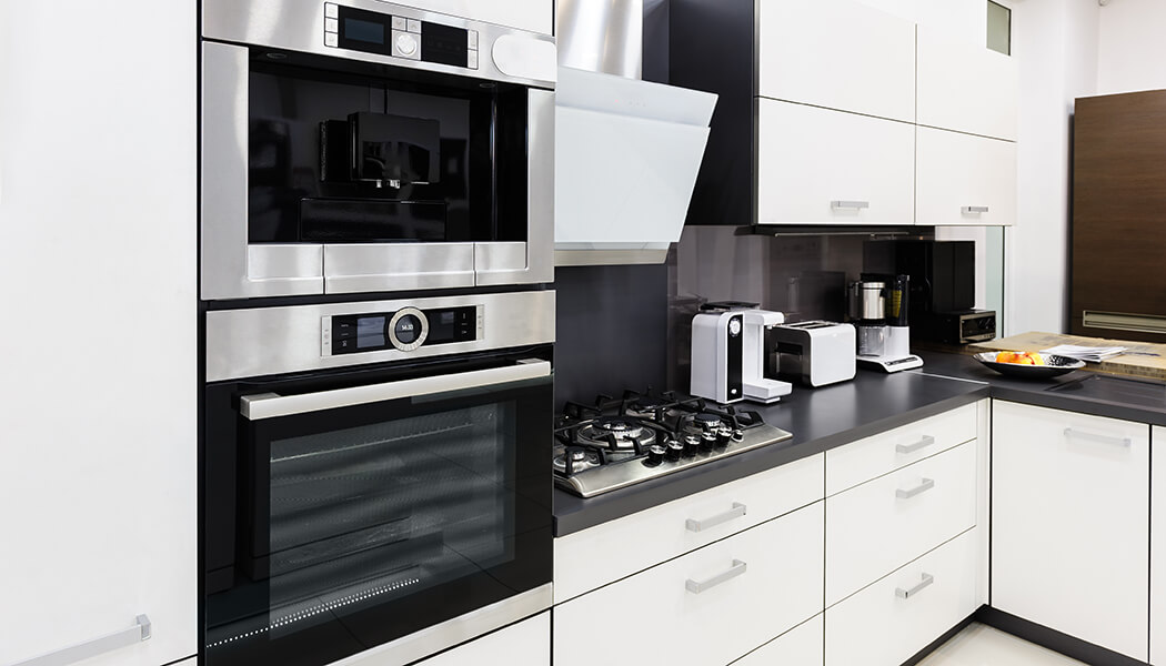 Black kitchen appliances